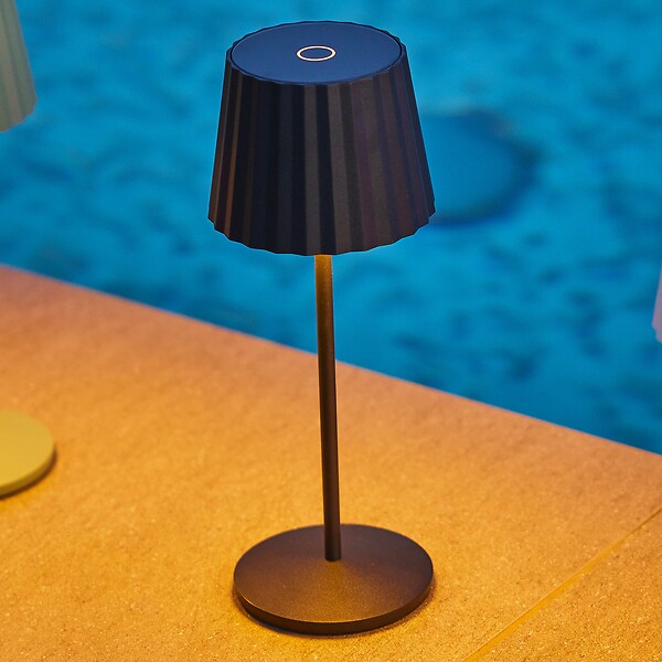 LUMISKY - Lampe de table sans fil ABBY Noir H30cm - large