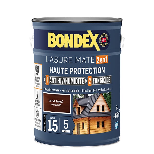 BONDEX - lasure bondex 2en1 5ans ch ru sat 5l - large