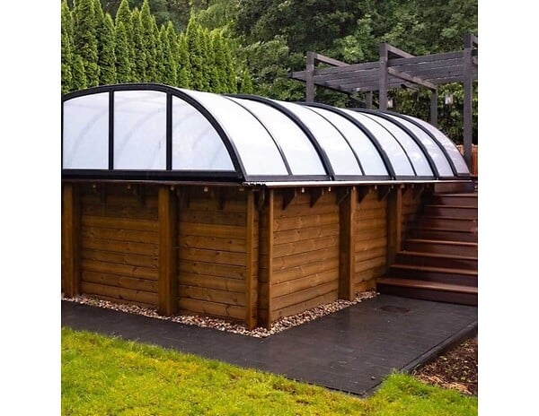 ALTANKA - Abri de piscine Horizon - 8.58x3.92 m - polycarbonate alvéolaire 8 mm - pour piscine BAS7309 - ECO309 - large