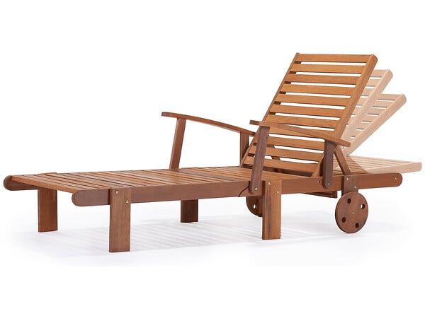 HABITAT ET JARDIN - Bain de soleil pliant en bois exotique "Tokyo" - Maple - Marron clair - large