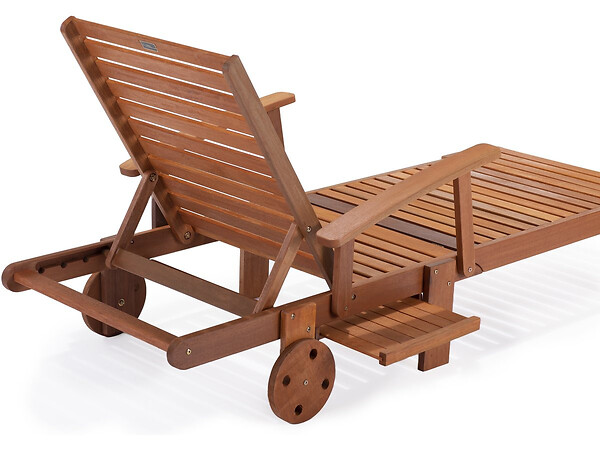 HABITAT ET JARDIN - Bain de soleil pliant en bois exotique "Tokyo" - Maple - Marron clair - large