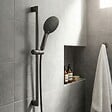 ESSEBAGNO - Luisa ensemble barre de douche 3 pièces gris gun métal - vignette