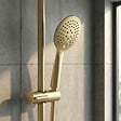 ESSEBAGNO - Luisa ensemble barre de douche or brossé 3 pièces - vignette