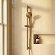 ESSEBAGNO - Luisa ensemble barre de douche cuivre brossé 3 pièces - vignette