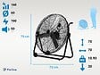 PURLINE - Ventilateur industriel 160W avec 3 vitesses et roues - vignette