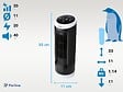 PURLINE - Ventilateur tour compact rotatif noir - vignette