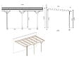 ALTANKA - Carport, abri de voiture  3x5.24 m - 15 m2 - couverture PVC  - CAR7-2PVCTR - vignette