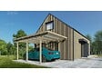 ALTANKA - Carport, abri de voiture  3.04x5.12 m - 15.57 m2 - couverture PVC  - CAR16PVCTR - vignette