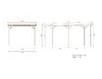ALTANKA - Carport, abri de voiture  3.04x5.12 m - 15.57 m2 - couverture PVC  - CAR16PVCTR - vignette