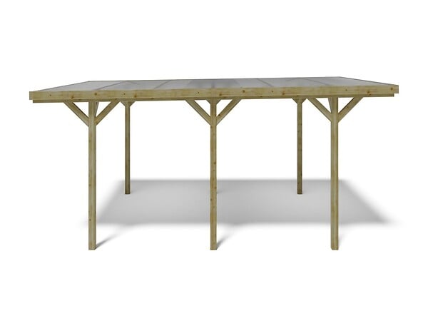 ALTANKA - Carport, abri de voiture  3.04x5.12 m - 15.57 m2 - couverture PVC  - CAR16PVCTR - large