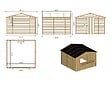 ALTANKA - Kiosque/ stand de marché/ de vente 9.42 m2 - 3.11x3.03 m - 19 mm - DOM607 - vignette