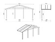 ALTANKA - Abri de jardin en bois - 6x6 m + terrasse avec balustrade et avant-toit en bois - 48 m2 - DOM749+DOM553+DOM555+POD04 - vignette