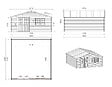 ALTANKA - Abri de jardin en bois - 6x6 m + terrasse avec balustrade et avant-toit en bois - 54 m2 - DOM749+DOM556+DOM558+POD04 - vignette