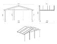 ALTANKA - Abri de jardin en bois - 6x6 m + terrasse avec balustrade et avant-toit en bois - 54 m2 - DOM749+DOM556+DOM558+POD04 - vignette