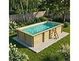 ALTANKA - Piscine hors sol en bois AQUA 7 x 3.75 - H.1.45 m, sable, fixations à sceller - BAS7308OSPI3 - vignette