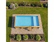 ALTANKA - Piscine hors sol en bois AQUA 8.5 x 4.35 - H.1.45 m avec plage, bleu pâle, cadre en métal - sans dalle - BAS7309OSPU+PLA309 - vignette