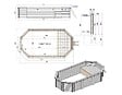 ALTANKA - Piscine hors sol en bois NEMO 7.3 x 3.97 - H.1.45 m avec plage, gris clair, cadre en métal - sans dalle - BAS7305OSPU2+PLA305 - vignette