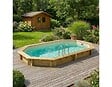 ALTANKA - Piscine hors sol en bois NEMO 5.79 x 3.49 - H.1.45 m, sable, cadre en métal - sans dalle - BAS7304OSPU3 - vignette