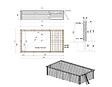 ALTANKA - Piscine hors sol en bois AQUA 7 x 3.75 - H.1.45 m avec plage, gris clair, fixations à sceller - BAS7308OSPI2+PLA308 - vignette