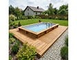 ALTANKA - Piscine hors sol en bois AQUA 4.65 x 2.85 - H.1.24 m, gris clair, fixations à visser - BAS7306OSPL2 - vignette
