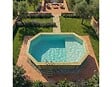 ALTANKA - Piscine hors sol en bois NEMO 5.79 x 3.49 - H.1.45 m avec plage, sable, cadre en métal - sans dalle - BAS7304OSPU3+PLA304 - vignette