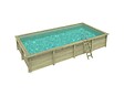 ALTANKA - Piscine hors sol en bois AQUA 8.5 x 4.35 - H.1.45 m, sable, fixations à visser - BAS7309OSPL3 - vignette
