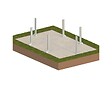 ALTANKA - Piscine hors sol en bois AQUA 4.65 x 2.85 - H.1.24 m avec plage, bleu pâle, cadre en métal - sans dalle - BAS7306OSPU+PLA306 - vignette