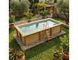 ALTANKA - Piscine hors sol en bois AQUA 6.1 x 2.85 - H.1.31 m, sable, fixations à visser - BAS7307OSPL3 - vignette