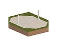 ALTANKA - Piscine hors sol en bois NEMO 4.3 x 3 - H.1.18 m avec plage, gris clair, cadre en métal - sans dalle - BAS7302OSPU2+PLA302 - vignette