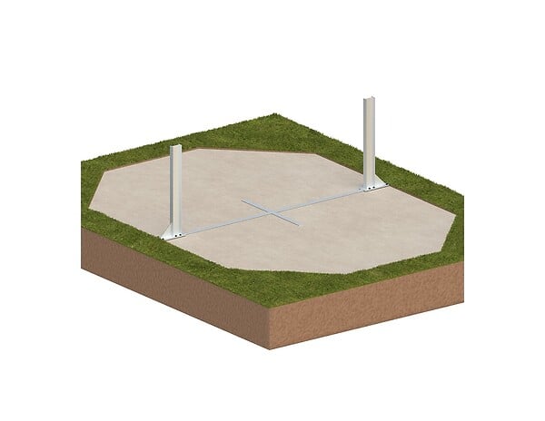 ALTANKA - Piscine hors sol en bois NEMO 5.79 x 3.49 - H.1.45 m avec plage, bleu pâle, cadre en métal - sans dalle - BAS7304OSPU+PLA304 - large