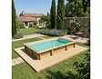 ALTANKA - Piscine hors sol en bois AQUA 4.65 x 2.85 - H.1.24 m, sable, fixations à sceller - BAS7306OSPI3 - vignette