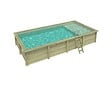 ALTANKA - Piscine hors sol en bois AQUA 8.5 x 4.35 - H.1.45 m avec plage, sable, fixations à visser - BAS7309OSPL3+PLA309 - vignette
