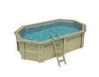 ALTANKA - Piscine hors sol en bois NEMO 5.79 x 3.49 - H.1.45 m, gris clair, fixations à visser - BAS7304OSPL2 - vignette