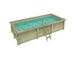 ALTANKA - Piscine hors sol en bois AQUA 6.1 x 2.85 - H.1.31 m, sable, cadre en métal - sans dalle - BAS7307OSPU3 - vignette