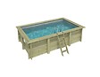 ALTANKA - Piscine hors sol en bois AQUA 4.65 x 2.85 - H.1.24 m, gris clair, fixations à sceller - BAS7306OSPI2 - vignette