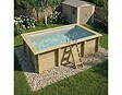 ALTANKA - Piscine hors sol en bois AQUA 4.65 x 2.85 - H.1.24 m, gris clair, fixations à sceller - BAS7306OSPI2 - vignette