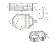 ALTANKA - Piscine hors sol en bois NEMO 4.3 x 3 - H.1.31 m avec plage, bleu pâle, cadre en métal - sans dalle - BAS7303OSPU+PLA303 - vignette
