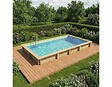 ALTANKA - Piscine hors sol en bois AQUA 7 x 3.75 - H.1.45 m, sable, fixations à visser - BAS7308OSPL3 - vignette