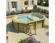 ALTANKA - Piscine hors sol en bois NEMO 4.3 x 3 - H.1.18 m avec plage, sable, fixations à sceller - BAS7302OSPI3+PLA302 - vignette
