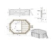 ALTANKA - Piscine hors sol en bois NEMO 4.3 x 3 - H.1.18 m avec plage, sable, fixations à sceller - BAS7302OSPI3+PLA302 - vignette