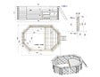 ALTANKA - Piscine hors sol en bois NEMO 4.3 x 3 - H.1.31 m avec plage, bleu pâle, fixations à sceller - BAS7303OSPI+PLA303 - vignette