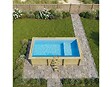 ALTANKA - Piscine hors sol en bois AQUA 6.1 x 2.85 - H.1.31 m avec plage, bleu pâle, cadre en métal - sans dalle - BAS7307OSPU+PLA307 - vignette