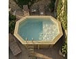 ALTANKA - Piscine hors sol en bois NEMO 4.3 x 3 - H.1.31 m avec plage, sable, cadre en métal - sans dalle - BAS7303OSPU3+PLA303 - vignette