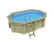 ALTANKA - Piscine hors sol en bois NEMO 4.3 x 3 - H.1.18 m, bleu pâle, fixations à visser - BAS7302OSPL - vignette