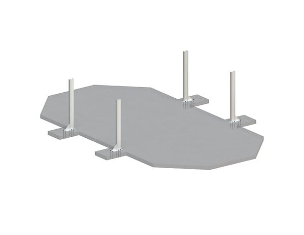 ALTANKA - Piscine hors sol en bois NEMO 7.3 x 3.97 - H.1.45 m avec plage, gris clair, fixations à visser - BAS7305OSPL2+PLA305 - large