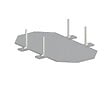 ALTANKA - Piscine hors sol en bois NEMO 7.3 x 3.97 - H.1.45 m avec plage, gris clair, fixations à visser - BAS7305OSPL2+PLA305 - vignette