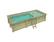 ALTANKA - Piscine hors sol en bois AQUA 6.1 x 2.85 - H.1.31 m avec plage, sable, cadre en métal - sans dalle - BAS7307OSPU3+PLA307 - vignette
