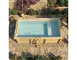 ALTANKA - Piscine hors sol en bois AQUA 6.1 x 2.85 - H.1.31 m avec plage, sable, cadre en métal - sans dalle - BAS7307OSPU3+PLA307 - vignette