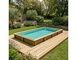 ALTANKA - Piscine hors sol en bois AQUA 8.5 x 4.35 - H.1.45 m, sable, fixations à sceller - BAS7309OSPI3 - vignette