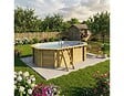 ALTANKA - Piscine hors sol en bois NEMO 4.3 x 3 - H.1.18 m, gris clair, cadre en métal - sans dalle - BAS7302OSPU2 - vignette